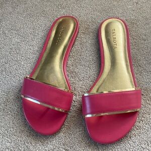 Talbots Pink and Gold Flats 9.5